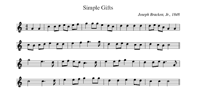 Simple Gifts A Shaker Song That Went Out Into The World